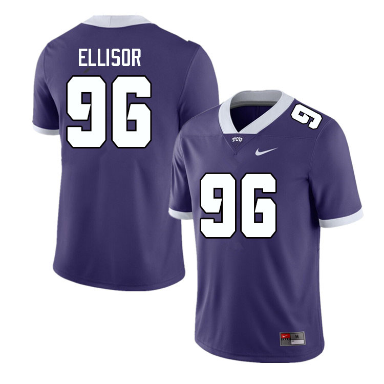 Men #96 Nathan Ellisor TCU Horned Frogs College Football Jerseys Sale-Purple - Click Image to Close
